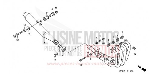 ABGAS-SCHALLDAEMPFER (CBF600S6/SA6/N6/NA6) CBF600S6 de 2006